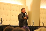 William Shatner talking to the crowd
